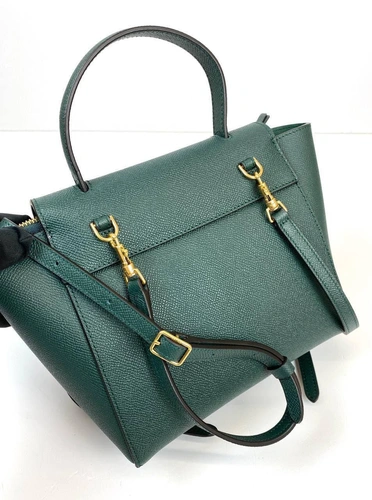 Женская сумка Celine премиум-люкс зеленая 20/17/10 средняя фото-5