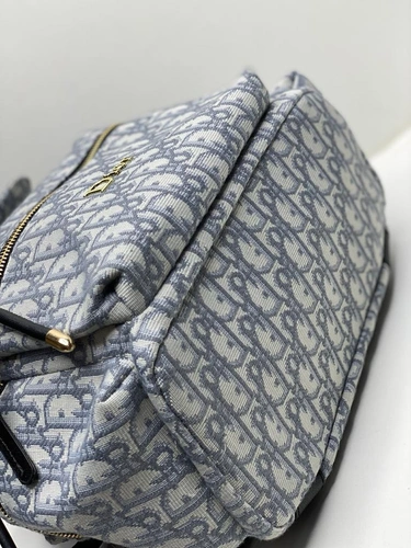 Рюкзак Christian Dior тканевый с рисунком-монограммой 25/30/13 см фото-4
