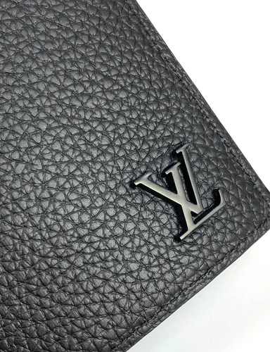 Бумажник Louis Vuitton Brazza из зернистой кожи чёрный качество премиум-люкс 19/10/2 см фото-3