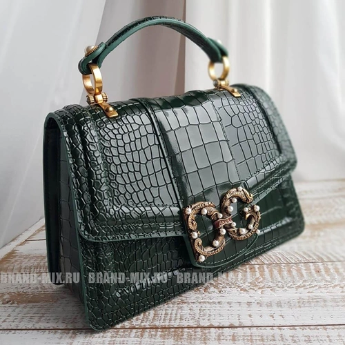Сумка Dolce & Gabbana Amore Bag In Green Leather