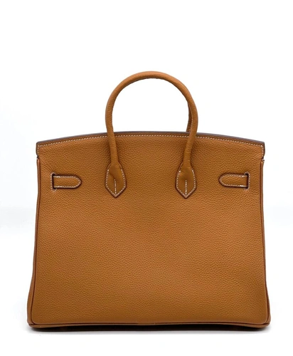 Женская сумка Hermes Birkin 35×26 см A109395 коричневая фото-3