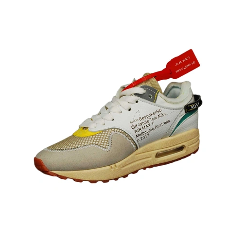 Кроссовки Nike Air Max 1S x Virgil Abloh x BespokeIND Create x Off-White AA7293-100 Leather White фото-8