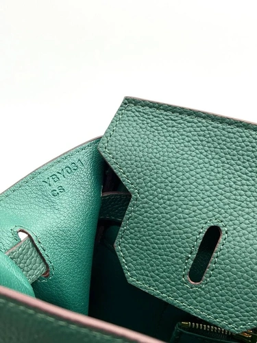 Женская сумка Hermes Birkin 35×26 см A109443 зелёная фото-8