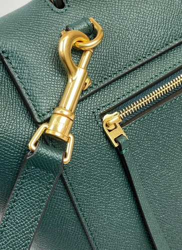 Женская сумка Celine премиум-люкс зеленая 20/17/10 средняя фото-3