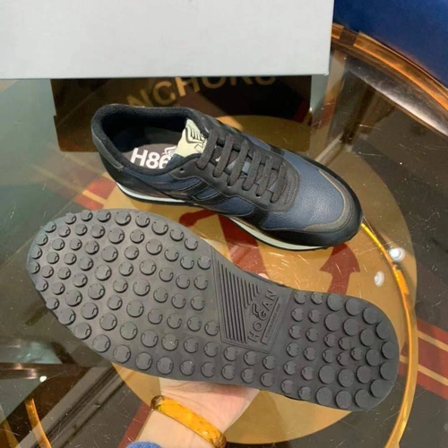 Мужские кроссовки Hogan черно-синие коллекция 2021-2022 фото-2