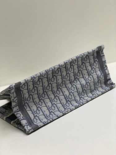 Женская сумка-шоппер Dior тканевая с рисунком-монограммой 27/19/10 см A83250 фото-4