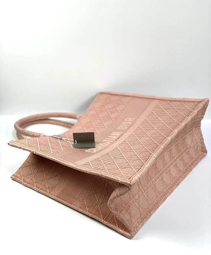 Женская сумка Dior Book Tote большого формата бежевого цвета 41,5/35/18 см качество премиум-люкс фото-3