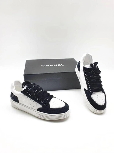 Кроссовки женские Chanel черно-белые коллекция 2021-2022 фото-3