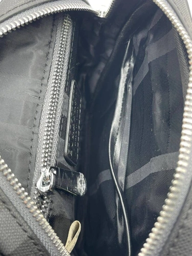 Мужская сумка Burberry A103763 через плечо из канвы премиум 24:16:6 см серая фото-5