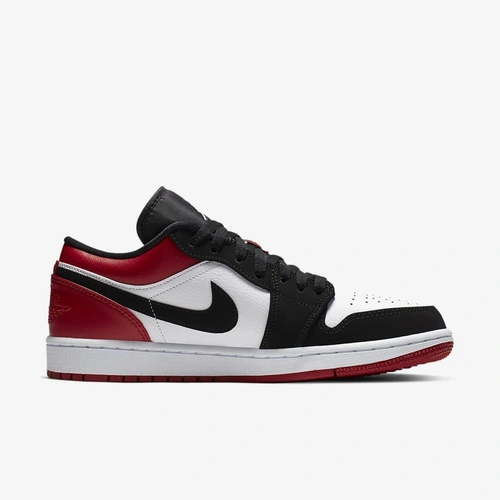 Кроссовки Nike Air Jordan 1 Retro «Black Toe» Low Black White Red фото-4