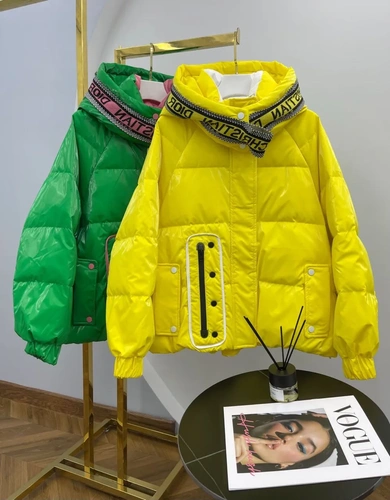 Женская премиум-люкс куртка christian dior зелёная/розовая A5890 фото-5