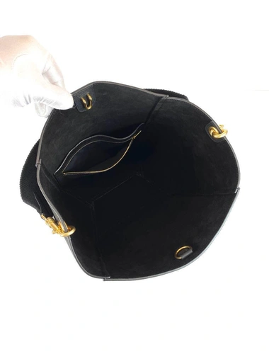 Сумка Celine Sangle Bucket Bag in Soft Grained Calfskin черная 33/23/17 фото-6