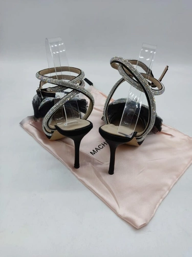 Туфли-босоножки женские Mach & Mach A109163 Sequins Bow чёрные фото-3