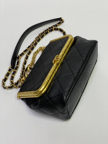 Женская кожаная сумка Charlie Chanel черная премиум люкс 18/13/7 фото-3