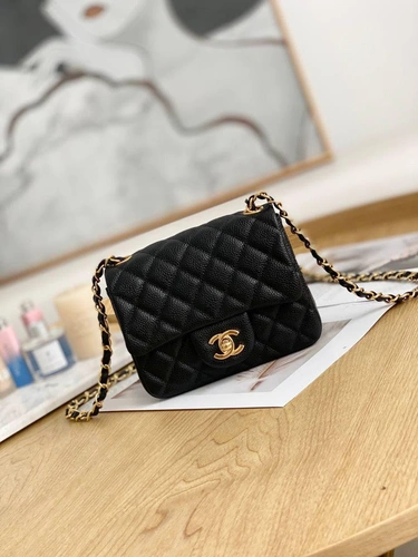 Женская сумка Chanel черная A79427 премиум с логотипом Размер: 25*15*8 см