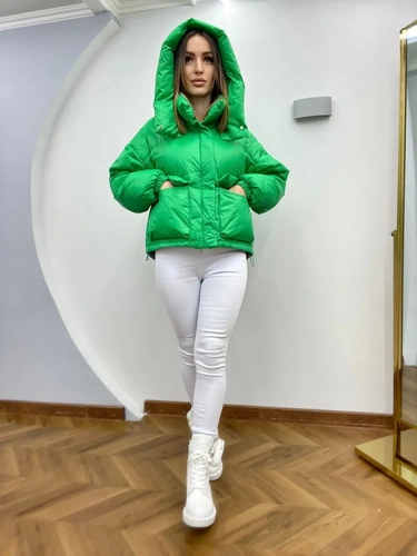Женская премиум-люкс куртка bogerner зелёная A6555