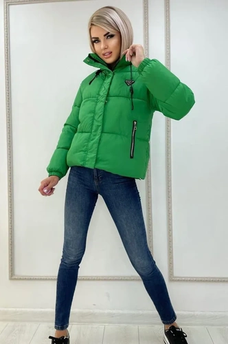 Женская премиум-люкс куртка bottega veneta зелёная A6208 фото-2
