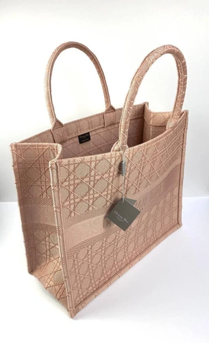Женская сумка Dior Book Tote большого формата бежевого цвета 41,5/35/18 см качество премиум-люкс фото-5