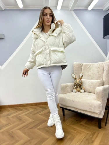 Женская премиум-люкс куртка bogerner белая A6558
