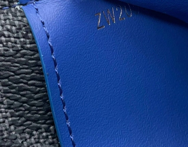 Бумажник Louis Vuitton Brazza A104072 серый / внутри синий 19:10 см фото-5