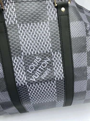 Дорожная сумка Louis Vuitton из канвы серая 50/28/22 см A80888 фото-5