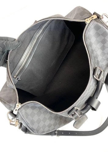 Дорожная сумка Louis Vuitton  Keepall 45/20/25 черная фото-2