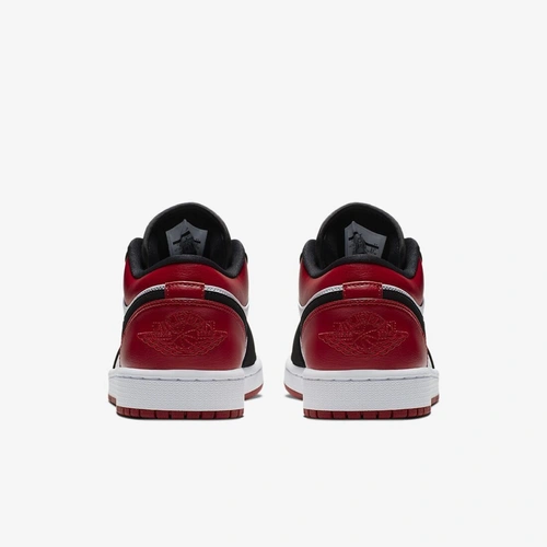Кроссовки Nike Air Jordan 1 Retro «Black Toe» Low Black White Red фото-3