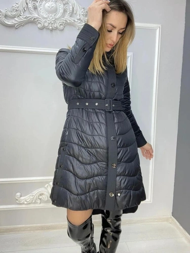 Женское премиум-люкс пальто bottega veneta чёрное A6149