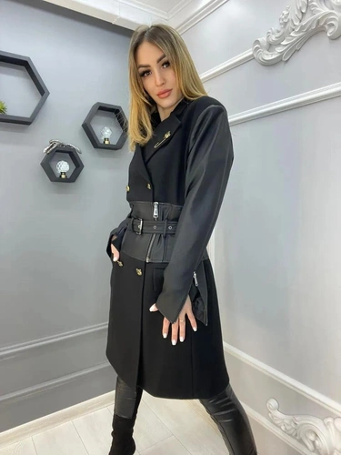 Женское премиум-люкс пальто moschino чёрный A6245