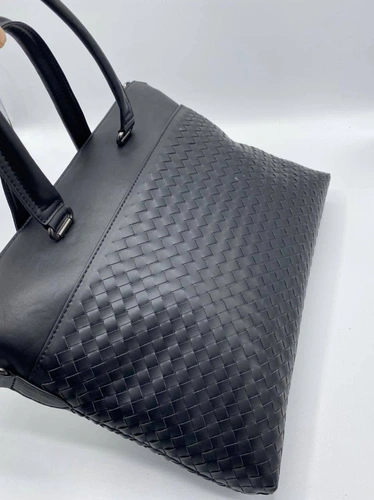 Кожаная сумка Bottega Veneta черная для документов 39/30 см. A70845 фото-4