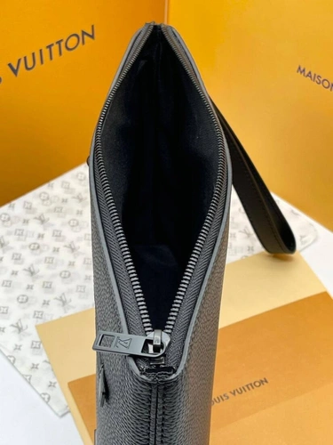 Мужской клатч Louis Vuitton A103804 премиум 29:21:5 см чёрный фото-6