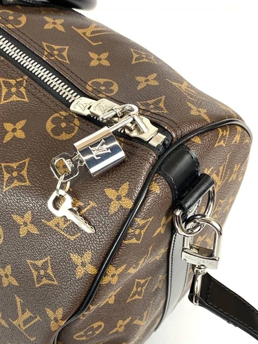 Дорожная сумка Louis Vuitton Keepall коричневая 45/20/25 фото-8