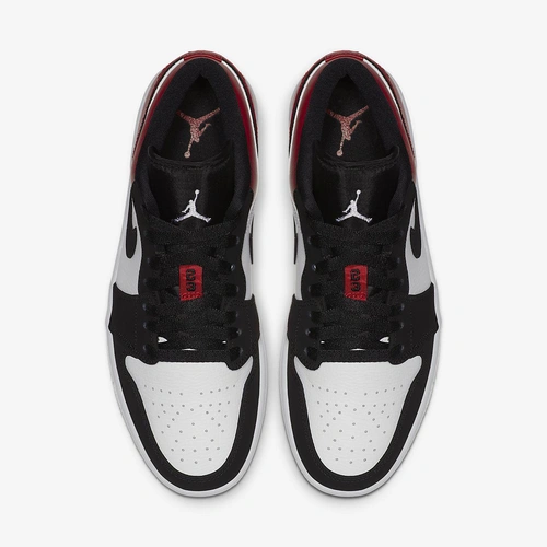 Кроссовки Nike Air Jordan 1 Retro «Black Toe» Low Black/White/Red фото-5
