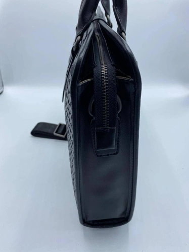 Кожаная сумка Bottega Veneta черная для документов 39/30 см. A70868 фото-4