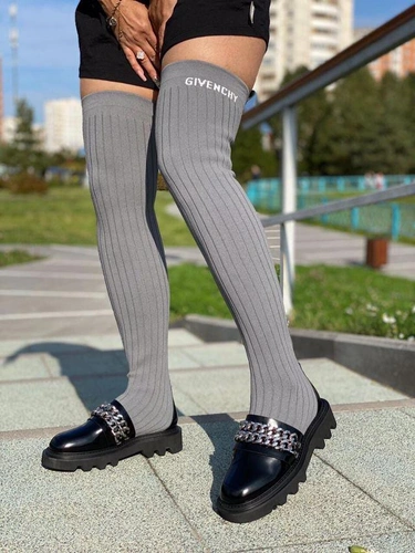 Ботфорты Givenchy светло-серые фото-2