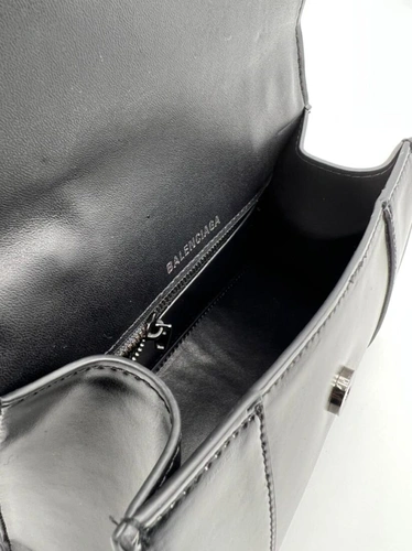 Женская кожаная сумка Balenciaga Hourglass A107820 чёрная 23/14 см фото-3