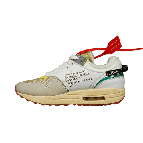 Кроссовки Nike Air Max 1S x Virgil Abloh x BespokeIND Create x Off-White AA7293-100 Leather White фото-9