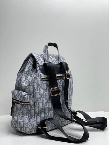 Рюкзак Christian Dior тканевый с рисунком-монограммой 25/30/13 см фото-5