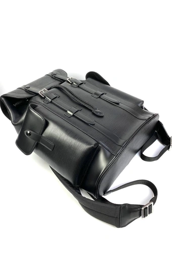 Рюкзак Louis Vuitton Christopher из кожи Epi премиум люкс черный 41/48/13 см фото-6