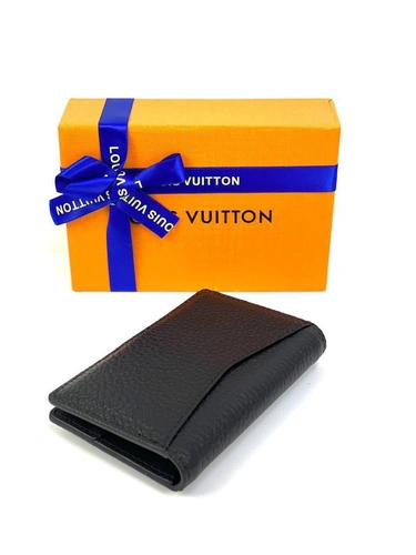 Карманный органайзер LV Aerogram  Louis Vuitton чёрный премиум-люкс 11/8/1 см фото-4