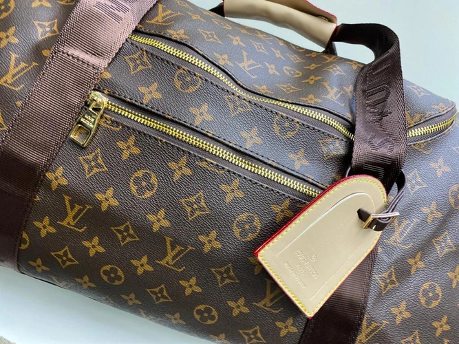 Дорожная сумка Louis Vuitton из канвы коричневая 53/28/15 см A83645 фото-4