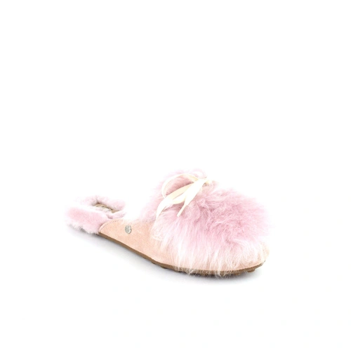 Угги тапочки женские UGG Slippers Fluff Shaine Pink фото-3