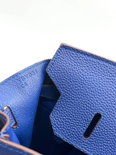 Женская сумка Hermes Birkin 35×26 см A109452 синяя фото-6