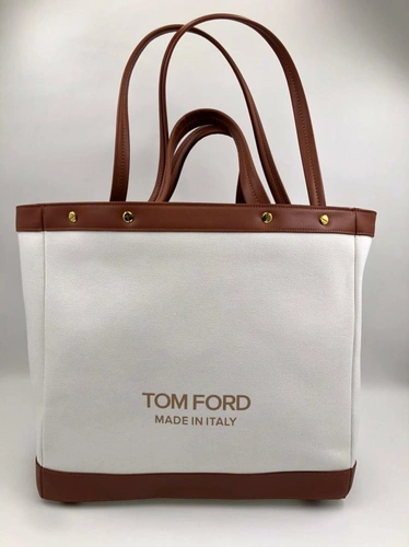 Женская сумка-тоут Tom Ford белая 46/36/34 см фото-3