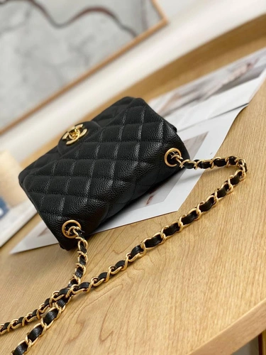 Женская сумка Chanel черная A79427 премиум с логотипом Размер: 25*15*8 см фото-6