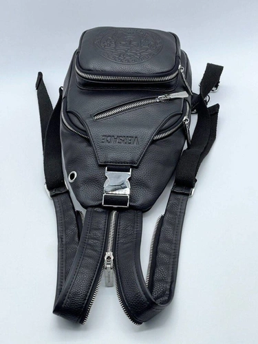 Рюкзак Versace A103890 кожаный 33:18:9 см чёрный фото-9