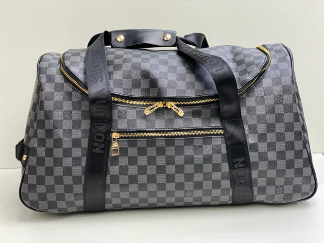 Дорожная сумка Louis Vuitton из канвы черная 53/28/15 см A83673