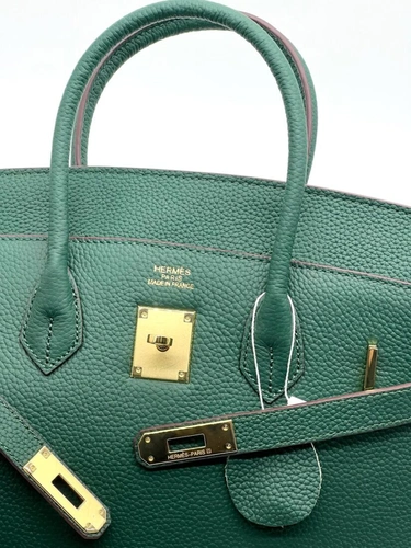 Женская сумка Hermes Birkin 35×26 см A109443 зелёная фото-2