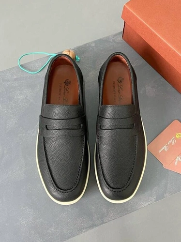 Мужские лоферы Лоро Пиано Ultimate Walk Loafers A105477 Black