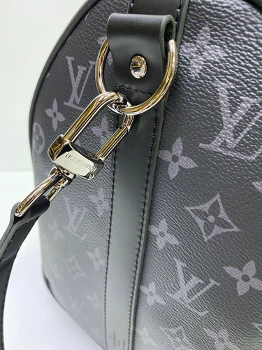 Дорожная сумка Louis Vuitton  Keepall черная 45/20/25 фото-4